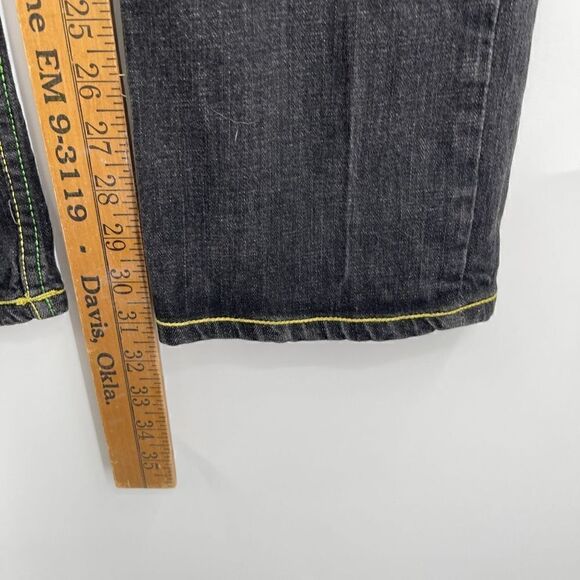 Coogi Dark Blue Australia Embroidered Boot Cut Denim Jeans Size 33.5 - Picture 8 of 12